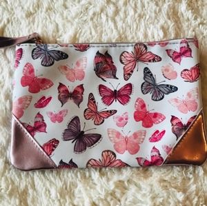 Ipsy Butterflies clutch Makeup Cosmetic Bag